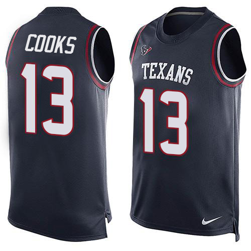 Nike Texans #13 Brandin Cooks Navy Blue Team Color Men's Stitched NFL Limited Tank Top Jersey