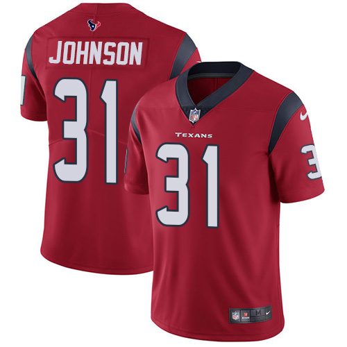 Nike Texans #31 David Johnson Red Alternate Men's Stitched NFL Vapor Untouchable Limited Jersey