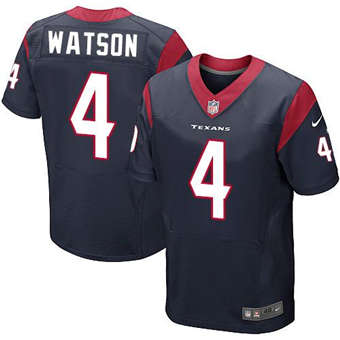 Nike Texans #4 Deshaun Watson Navy Blue Team Color Men's Stitched NFL Elite Jersey
