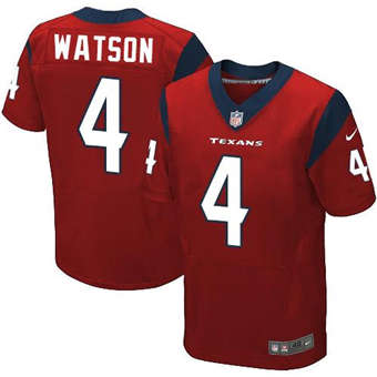 Nike Texans #4 Deshaun Watson Red Alternate Men's Stitched NFL Elite Jersey