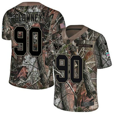 Nike Texans #90 Jadeveon Clowney Camo Youth Stitched NFL Limited Rush Realtree Jersey