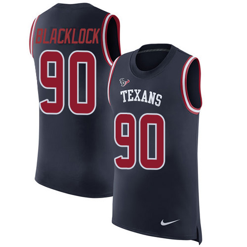 Nike Texans #90 Ross Blacklock Navy Blue Team Color Men's Stitched NFL Limited Rush Tank Top Jersey