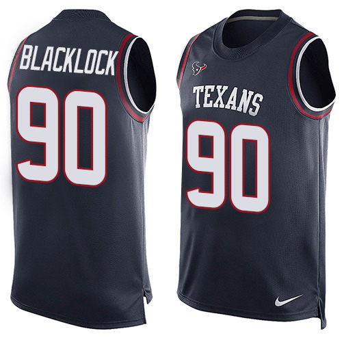 Nike Texans #90 Ross Blacklock Navy Blue Team Color Men's Stitched NFL Limited Tank Top Jersey