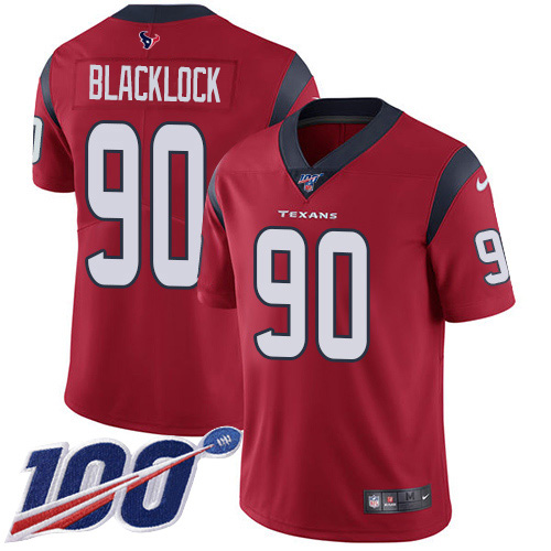 Nike Texans #90 Ross Blacklock Red Alternate Men's Stitched NFL 100th Season Vapor Untouchable Limited Jersey