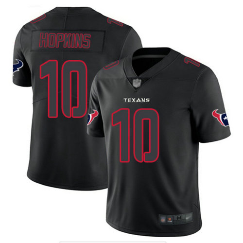 Nike Texans 10 DeAndre Hopkins Black Impact Rush Limited Jersey