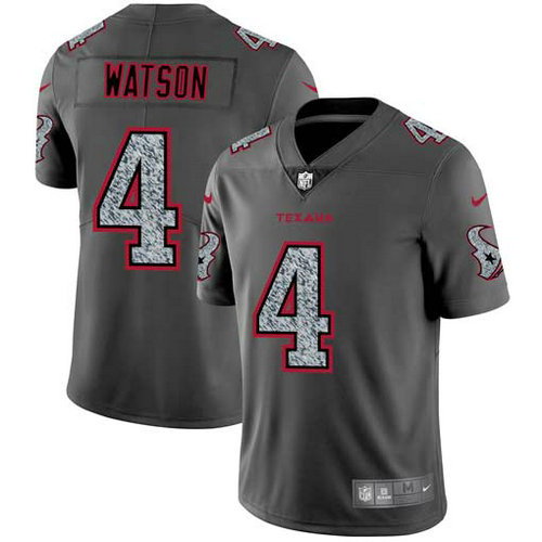 Nike Texans 4 Deshaun Watson Gray Camo Vapor Untouchable Limited Jersey