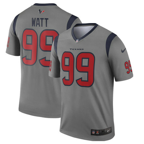 Nike Texans 99 J.J. Watt Gray Inverted Legend Jersey