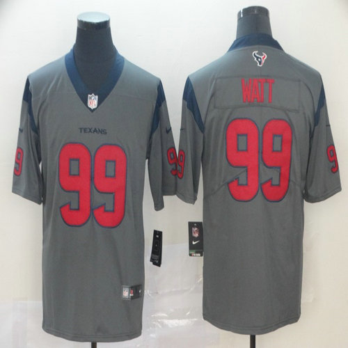 Nike Texans 99 J.J. Watt Gray Inverted Legend Limited Jersey