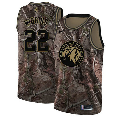 Nike Timberwolves #22 Andrew Wiggins Camo Youth NBA Swingman Realtree Collection Jersey