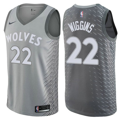 Nike Timberwolves #22 Andrew Wiggins Gray NBA Swingman City Edition Jersey