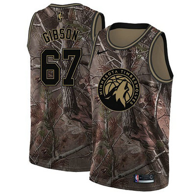 Nike Timberwolves #67 Taj Gibson Camo Youth NBA Swingman Realtree Collection Jersey