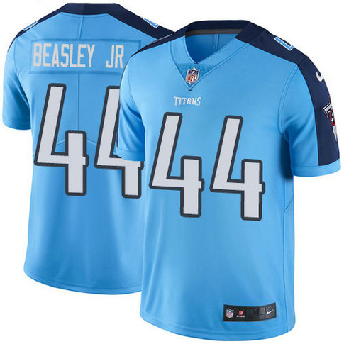 Nike Titans #44 Vic Beasley Jr Light Blue Men's Stitched NFL Limited Rush Jersey