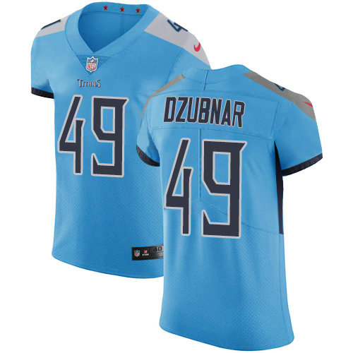 Nike Titans #49 Nick Dzubnar Light Blue Alternate Men's Stitched NFL New Elite Jersey