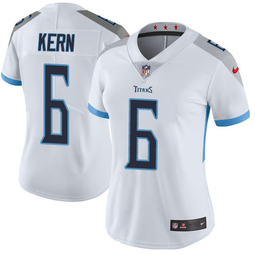 Nike Titans #6 Brett Kern White Women's Stitched NFL Vapor Untouchable Limited Jersey