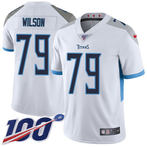 Nike Titans #79 Isaiah Wilson White Men's Stitched NFL 100th Season Vapor Untouchable Limited Jersey