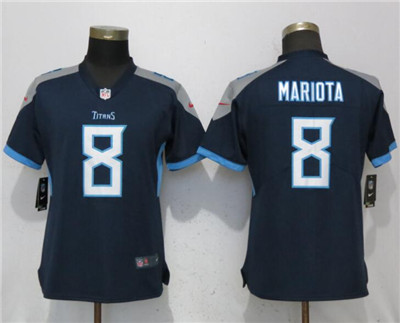 Nike Titans #8 Marcus Mariota Navy 2018 Women Vapor Untouchable Limited Jersey