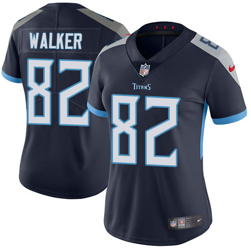 Nike Titans #82 Delanie Walker Navy Blue Alternate Women's Stitched NFL Vapor Untouchable Limited Jersey