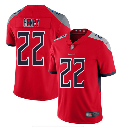Nike Titans 22 Derrick Henry Red New Vapor Untouchable Player Limited Jersey