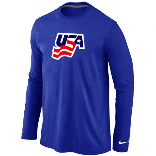 Nike USA Graphic Legend Performance Collection Locker Room Long Sleeve T-Shirt Blue