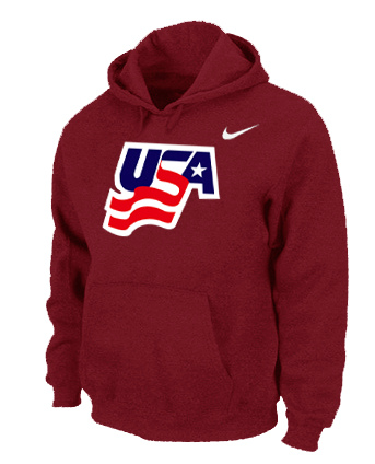 Nike USA Graphic Legend Performance Pullover Hoodie Red