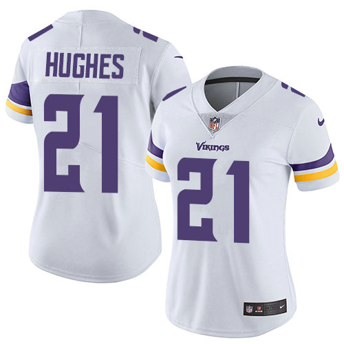 Nike Vikings #21 Mike Hughes White Women's Stitched NFL Vapor Untouchable Limited Jersey