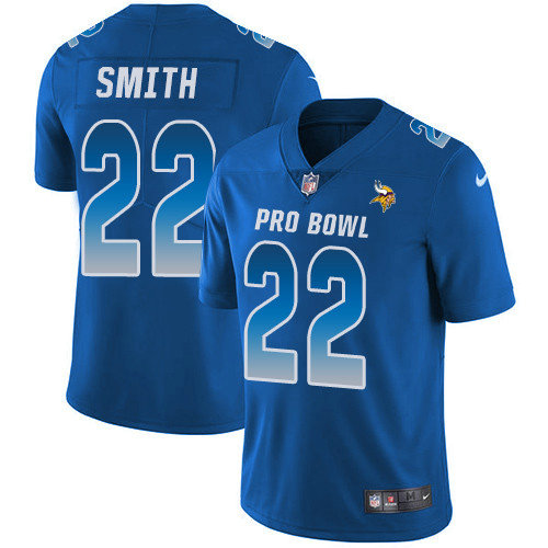 Nike Vikings #22 Harrison Smith Royal Men's Stitched NFL Limited NFC 2019 Pro Bowl Jersey