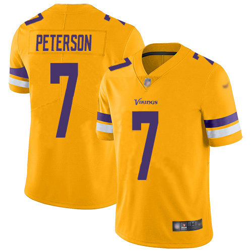 Nike Vikings #7 Patrick Peterson Gold Men's Stitched NFL Limited Inverted Legend Jersey
