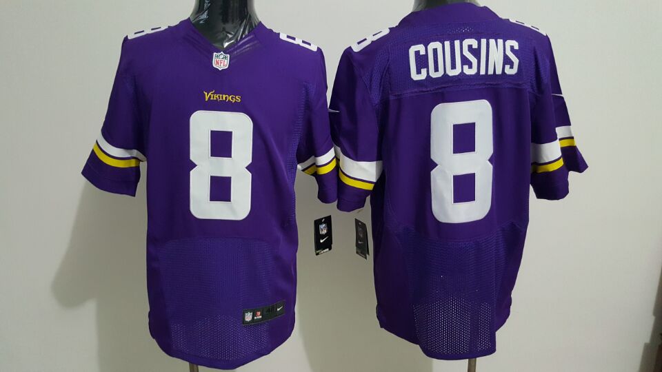 Nike Vikings #8 Kirk Cousins Purple Team Color Men's Stitched NFL Elite Jersey