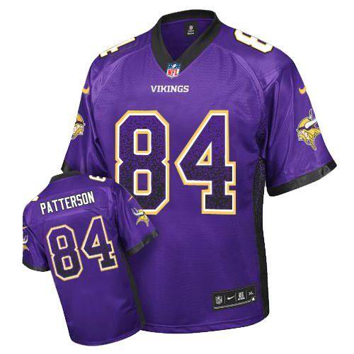 Nike Vikings #84 Cordarrelle Patterson Purple Team Color Elite Drift Fashion Jersey