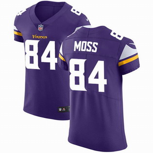 Nike Vikings #84 Randy Moss Purple Team Color Men's Stitched NFL Vapor Untouchable Elite Jersey