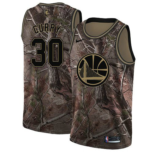 Nike Warriors #30 Stephen Curry Camo Youth NBA Swingman Realtree Collection Jersey