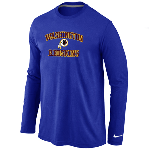 Nike Washington Red Skins Heart & Soul Long Sleeve T-Shirt Blue