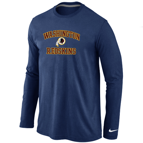 Nike Washington Red Skins Heart & Soul Long Sleeve T-Shirt D.Blue
