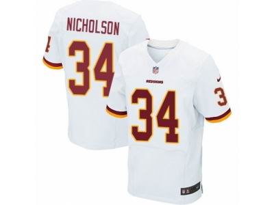Nike Washington Redskins #34 Montae Nicholson Elite White Jersey