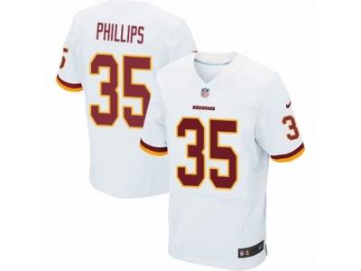 Nike Washington Redskins #35 Dashaun Phillips Elite White NFL Jersey
