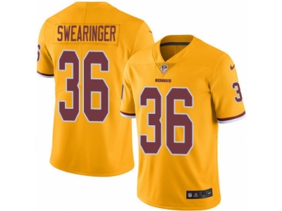 Nike Washington Redskins #36 D.J. Swearinger Elite Gold Rush Jersey