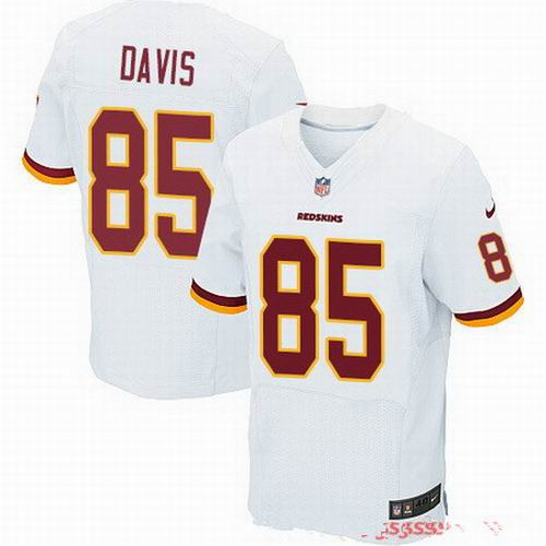 Nike Washington Redskins #85 Vernon Davis White Elite jerseys