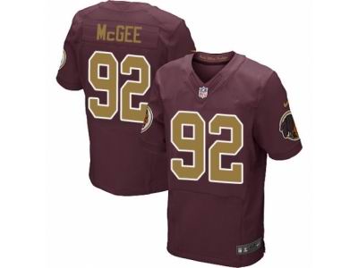 Nike Washington Redskins #92 Stacy McGee Elite Burgundy Red Gold Number 80TH Anniversary NFL Jersey
