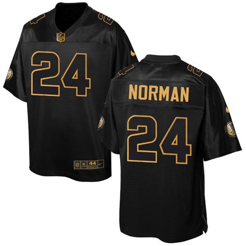 Nike Washington Redskins 24 Josh Norman Black NFL Elite Pro Line Gold Collection Jersey