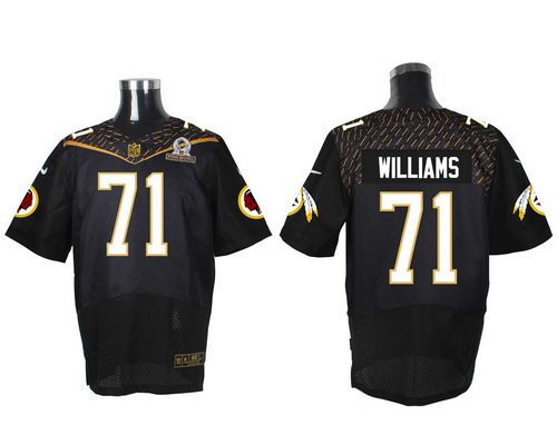 Nike Washington Redskins 71 Trent Williams Black 2016 Pro Bowl NFL Elite Jersey