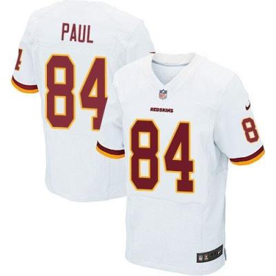 Nike Washington Redskins 84 Niles Paul White Men Stitched NFL Elite Jersey