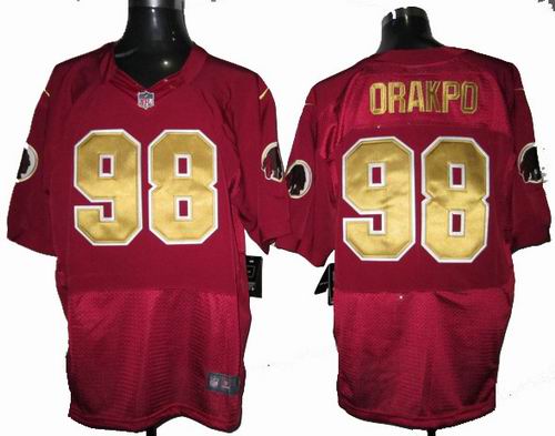 Nike Washington Redskins 98# Brian Orakpo Limited red 80TH Anniversary Throwback Jersey