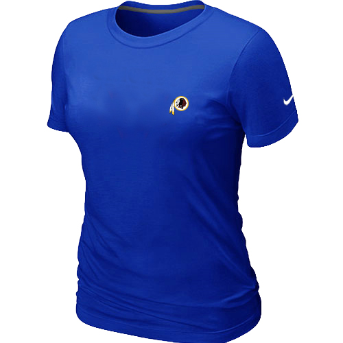 Nike Washington Redskins Chest embroidered logo women's T-Shirt blue