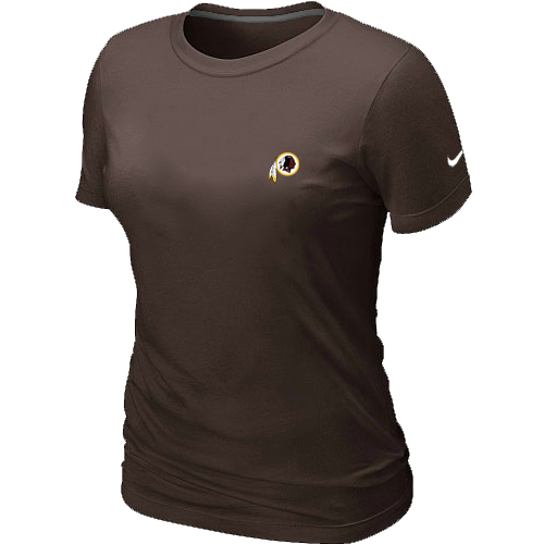 Nike Washington Redskins Chest embroidered logo women's T-Shirt brown