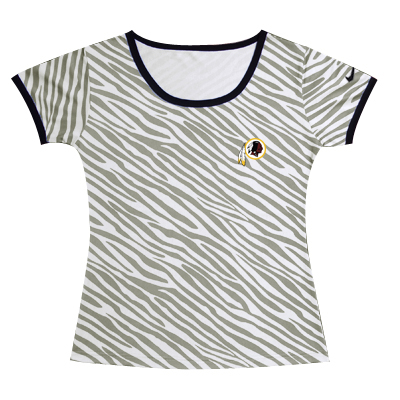 Nike Washington Redskins Chest embroidered logo women Zebra stripes T-shirt