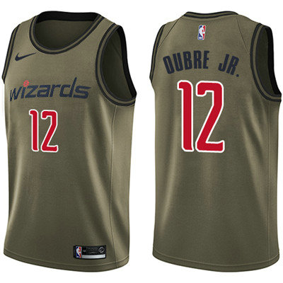 Nike Wizards #12 Kelly Oubre Jr. Green Salute to Service Youth NBA Swingman Jersey