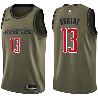 Nike Wizards #13 Marcin Gortat Green Salute to Service Youth NBA Swingman Jersey