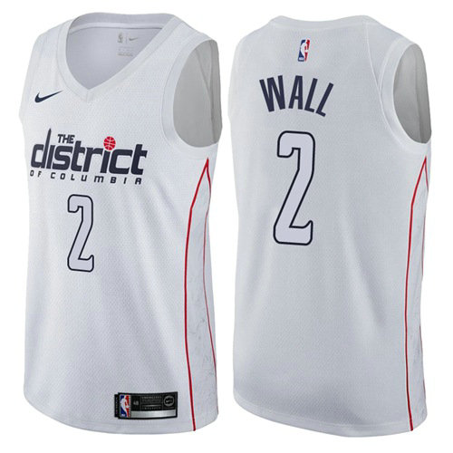 Nike Wizards #2 John Wall White NBA Swingman City Edition Jersey