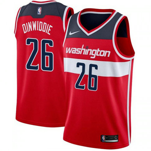 Nike Wizards #26 Spencer Dinwiddie Red NBA Swingman Icon Edition Jersey