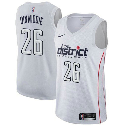 Nike Wizards #26 Spencer Dinwiddie White NBA Swingman City Edition Jersey